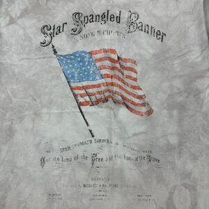 Star Spangled Banner Tie-Dye T-Shirt By The Mountain Size M 100% Cotton